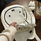 Marshmallow White Bunny Kawaii Canvas Tote Bag