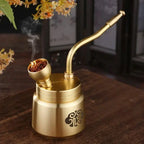 Artisan Brass Pipe Aromatherapy Incense Burner