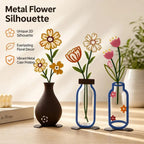 Flower Sketch Desktop Vase Decor