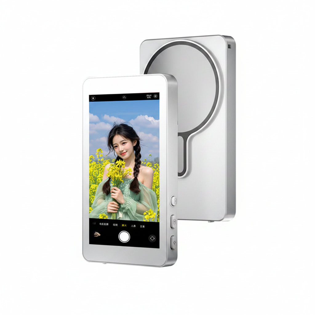 Wireless Magnetic Selfie Monitor – Rear Camera Display Screen for Smartphone Vlogging, Live Streaming and Professional Video Recording