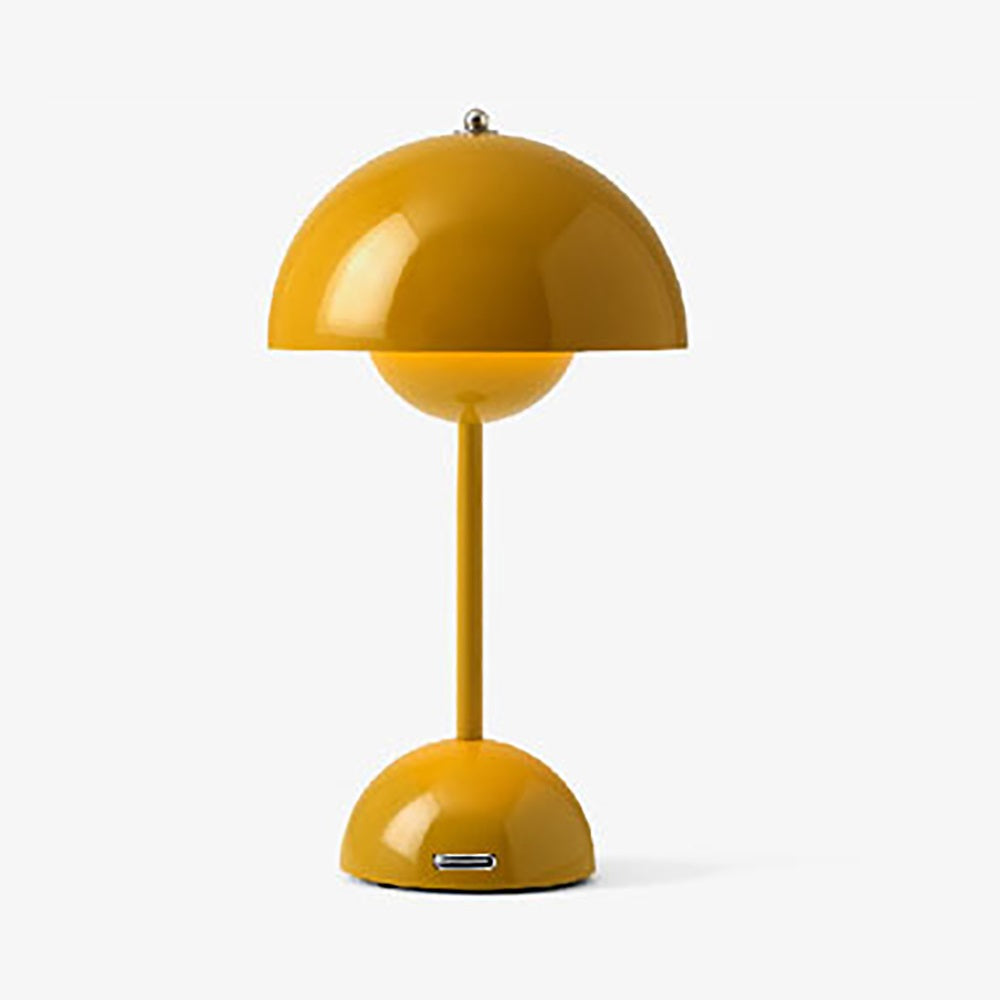 Creative Bedroom Minimalist Mushroom Shaped LED Table Lamp – Bedside Study Office Desk Light with Modern Flower Bud Design for Kids Room Decor