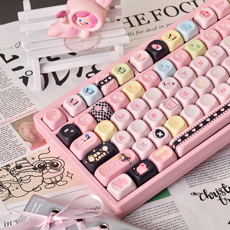 SOA Mint Chocolate Mechanical Keyboard Keycaps – 152 Keys PBT Dye Sublimation Custom Keycap Set for 61–108 Mechanical Keyboards