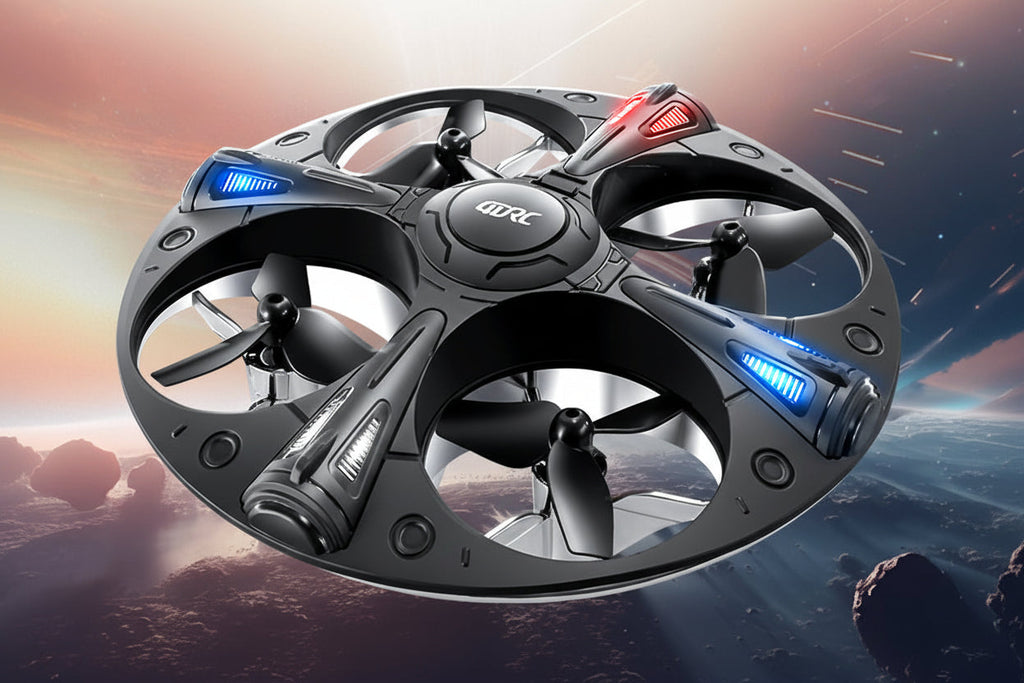 Hovering Mini UFO RC Drone – LED Light Quadcopter with Altitude Hold and Anti-Collision, Fun Remote Control Toy for Kids and Beginners