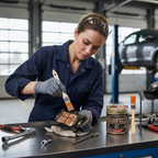 High-Temp Copper Grease 1400°C – Anti-Seize Lubricant for Car Brakes, Exhausts, Spark Plugs and Bolts with Convenient Applicator Brushes