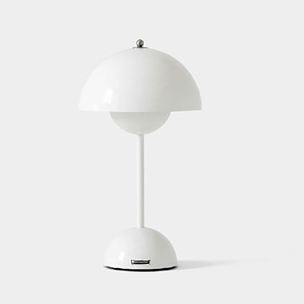 Creative Bedroom Minimalist Mushroom Shaped LED Table Lamp – Bedside Study Office Desk Light with Modern Flower Bud Design for Kids Room Decor