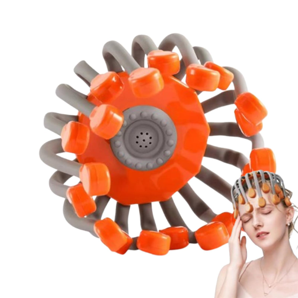 Electric Scalp Massager – 24 Head Octopus Vibration Massage Tool with Bluetooth Music for Relaxation and Stress Relief