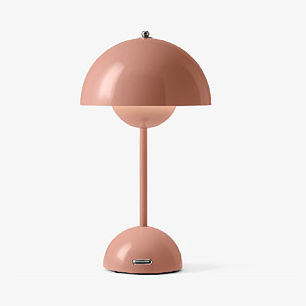 Creative Bedroom Minimalist Mushroom Shaped LED Table Lamp – Bedside Study Office Desk Light with Modern Flower Bud Design for Kids Room Decor