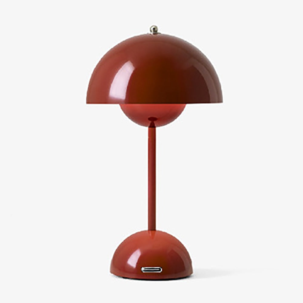 Creative Bedroom Minimalist Mushroom Shaped LED Table Lamp – Bedside Study Office Desk Light with Modern Flower Bud Design for Kids Room Decor