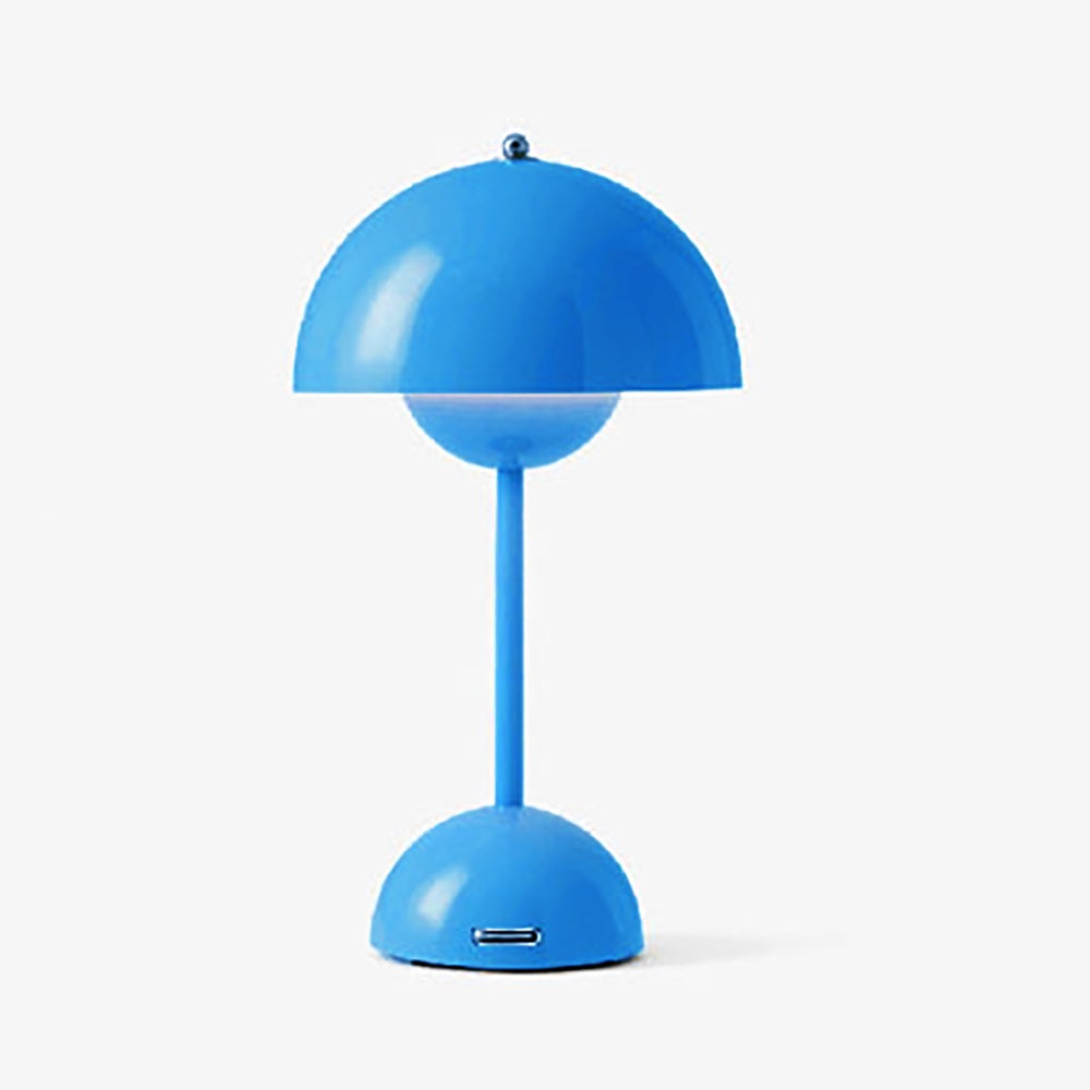 Creative Bedroom Minimalist Mushroom Shaped LED Table Lamp – Bedside Study Office Desk Light with Modern Flower Bud Design for Kids Room Decor