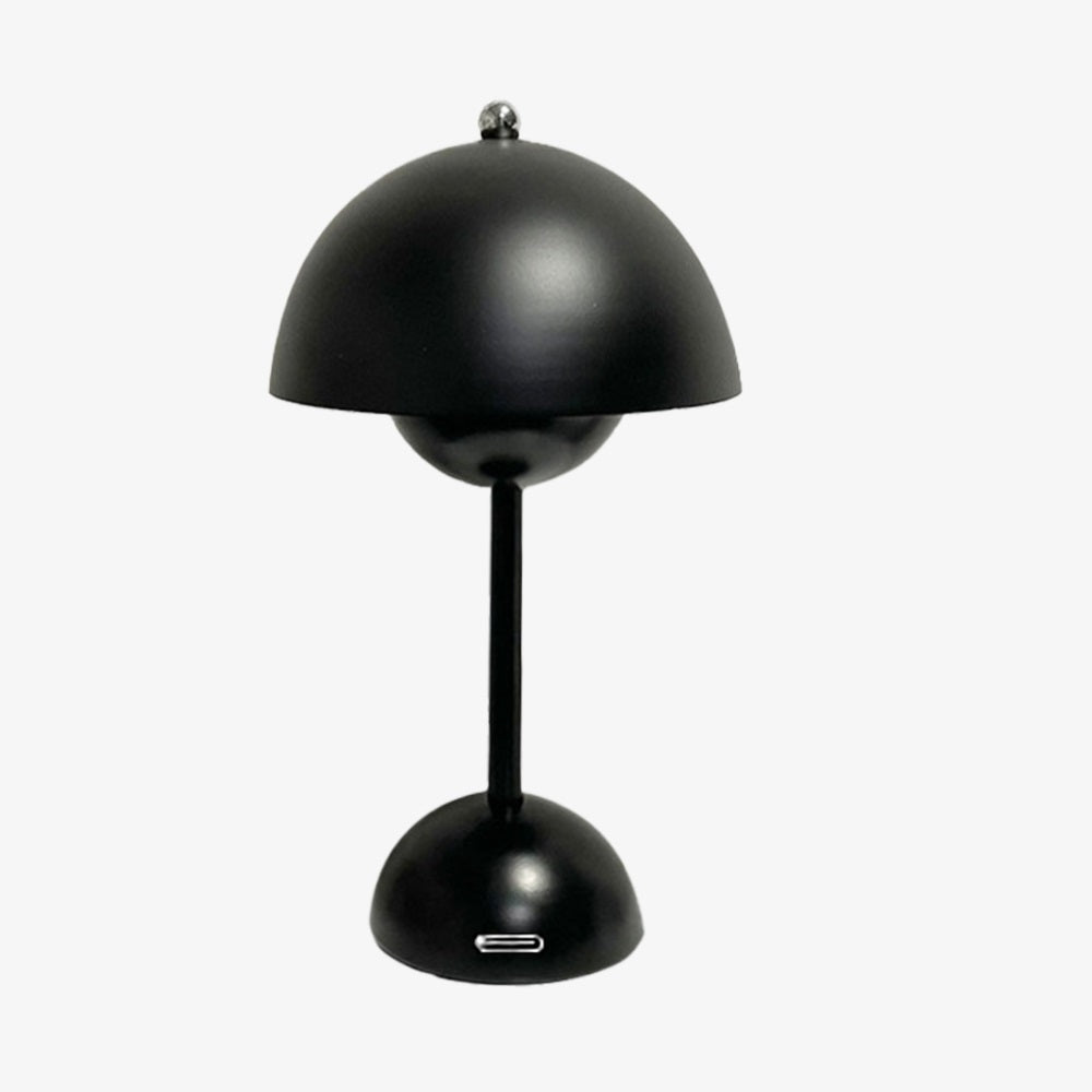 Creative Bedroom Minimalist Mushroom Shaped LED Table Lamp – Bedside Study Office Desk Light with Modern Flower Bud Design for Kids Room Decor