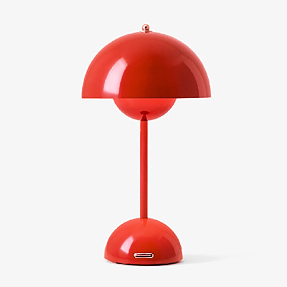 Creative Bedroom Minimalist Mushroom Shaped LED Table Lamp – Bedside Study Office Desk Light with Modern Flower Bud Design for Kids Room Decor