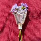 Elegant Flower Holder Brooch Pin
