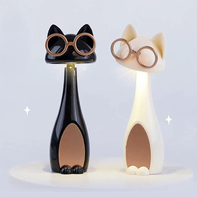 Nine Lives Cat Bedside Night Lamp
