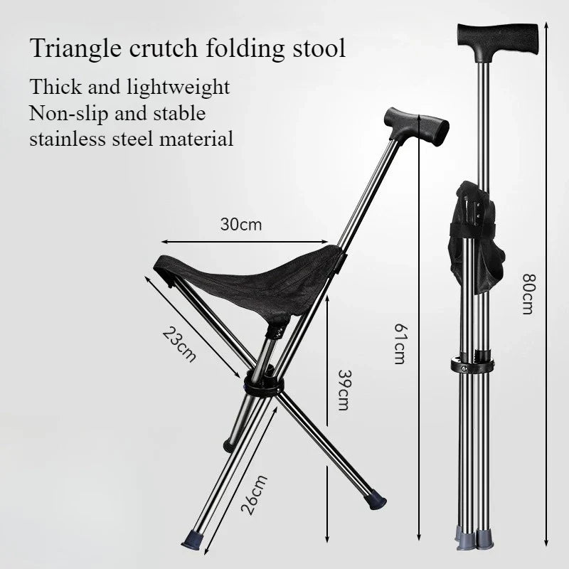 Sit Anywhere Folding Cane Stool