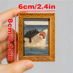 Cat vs Shark Fridge Magnet
