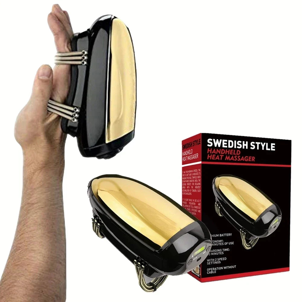 Professional Barber Vibration Massager – Cordless Handheld Heating Haircutting Tool for Neck, Head & Body Massage, USB Rechargeable Design