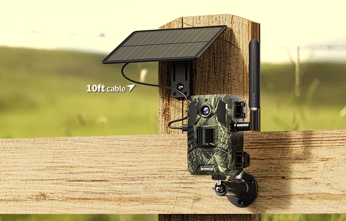 Solar Powered Cellular Trail Camera – 2.7K Live Streaming 4G LTE Game Camera with Motion Detection and Remote Phone Access