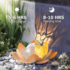 MoonBloom Solar Lotus Garden Light