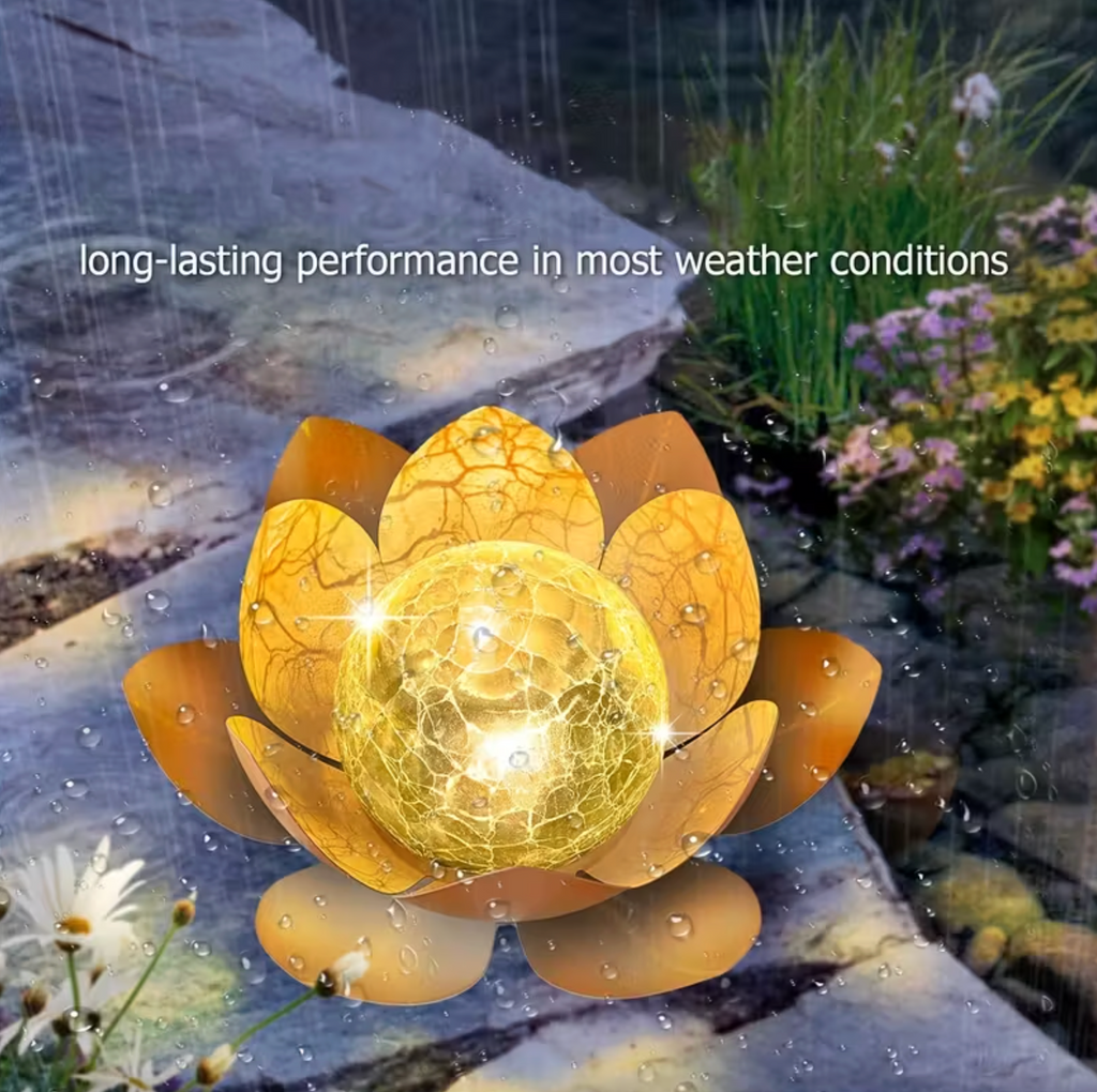 MoonBloom Solar Lotus Garden Light