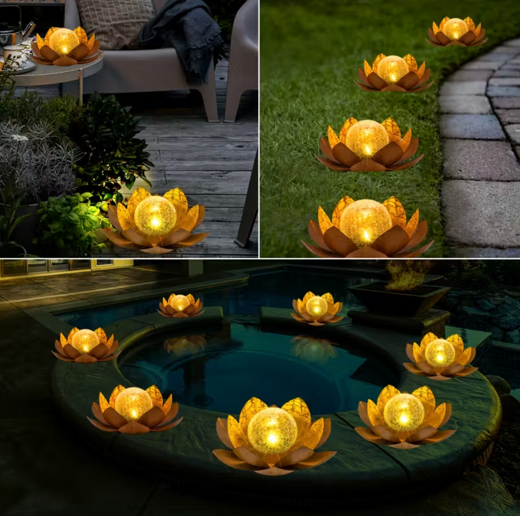 MoonBloom Solar Lotus Garden Light