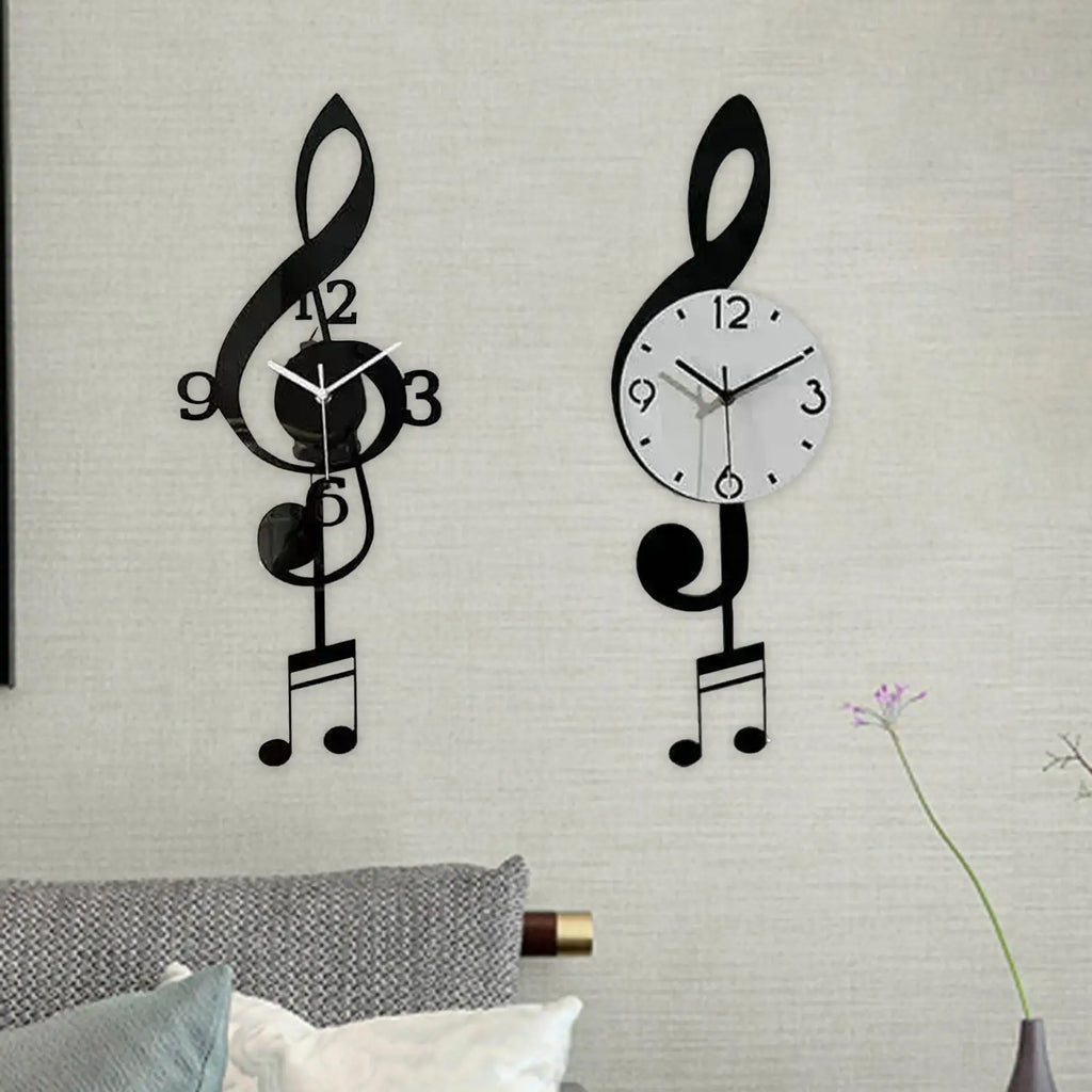 Musical Note Pendulum Wall Clock