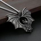 Gothic Night Bat Pendant Necklace
