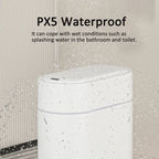 Clean Hands Touchless Slim Bathroom Wastebasket Bin
