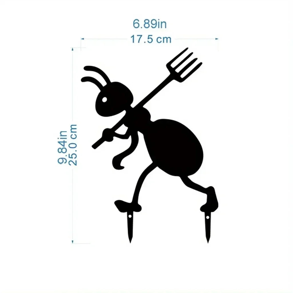 Ant Garden Decor Metal Yard Ant Garden Stakes Lawn Art