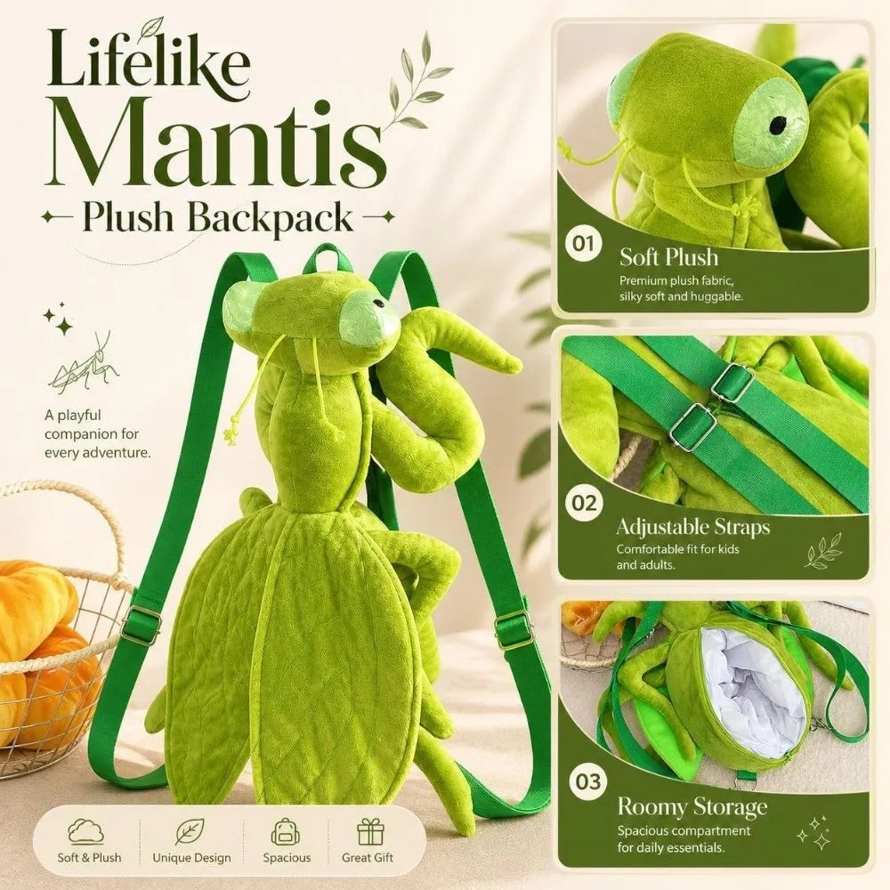 Mantis on the Move Plush Backpack