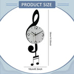 Musical Note Pendulum Wall Clock