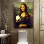 Restroom Renaissance Quirky Parody Bathroom Art Poster