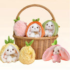 Peekaboo Basket Bunny Reversible Fruit Plush Toy