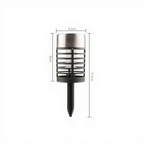 Solar Powered 2 in 1 LED Mosquito Zapper Light -  Waterproof Outdoor Patio Garden Lighting