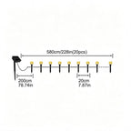 Solar Powered 20 LED Multicolor Bubble Globe Stake Lights - Waterproof Lawn Pathway Lighting