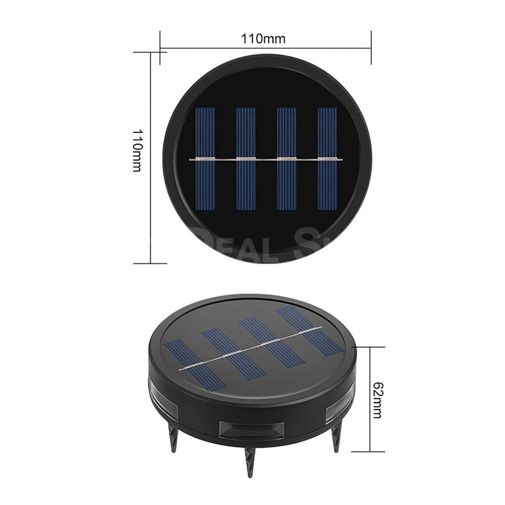 Solar Powered Decorative Ground Light - Weatherproof Outdoor Yard Garden Pathway Decor Lighting