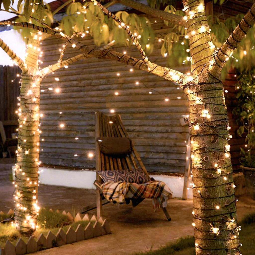 Solar Powered Warm White Fairy LED String Lights - 100 LED, Weatherproof Outdoor Holiday Garden Party Decor Lighting