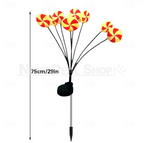 Solar Powered Festive Lollipop Warm White LED Stake Light - Weatherproof Outdoor Lawn Pathway Holiday Garden Lighting