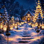Solar Powered LED Christmas Bulb Stake Light - Outdoor Yard Pathway Garden Holiday Decor