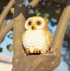 Solar Powered LED Owl Statue - Weatherproof Yard Lawn Flower Bed Outdoor Garden Landscape Ornament Decor Lighting