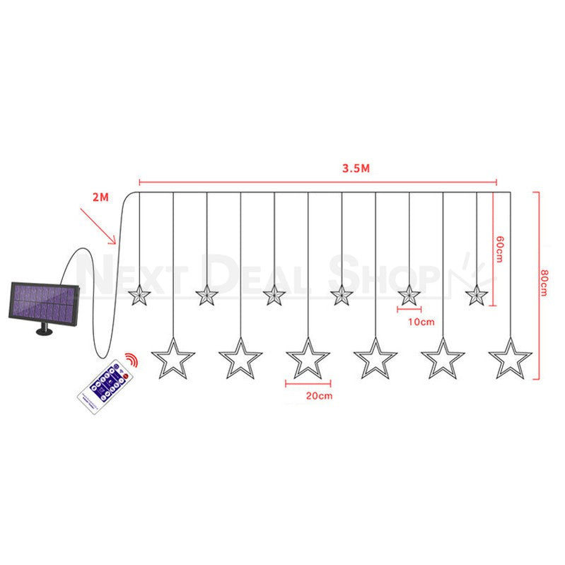 Solar Powered LED Starry Light - Weatherproof Yard Garden Patio Tree Outdoor Holiday Party Decor Lighting