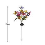 Solar Powered Multicolor LED Butterfly Stake Light - Weatherproof Flower Bed Lighting