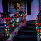 Solar Powered Multicolor LED Strawberry String Lights - Weatherproof Patio & Tree Accent Lighting
