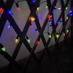 Solar Powered Multicolor LED Strawberry String Lights - Weatherproof Patio & Tree Accent Lighting
