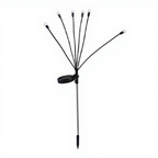 Solar Powered Patriotic LED Firefly Stake Lights -  Waterproof Outdoor Lawn Patio Garden Lighting