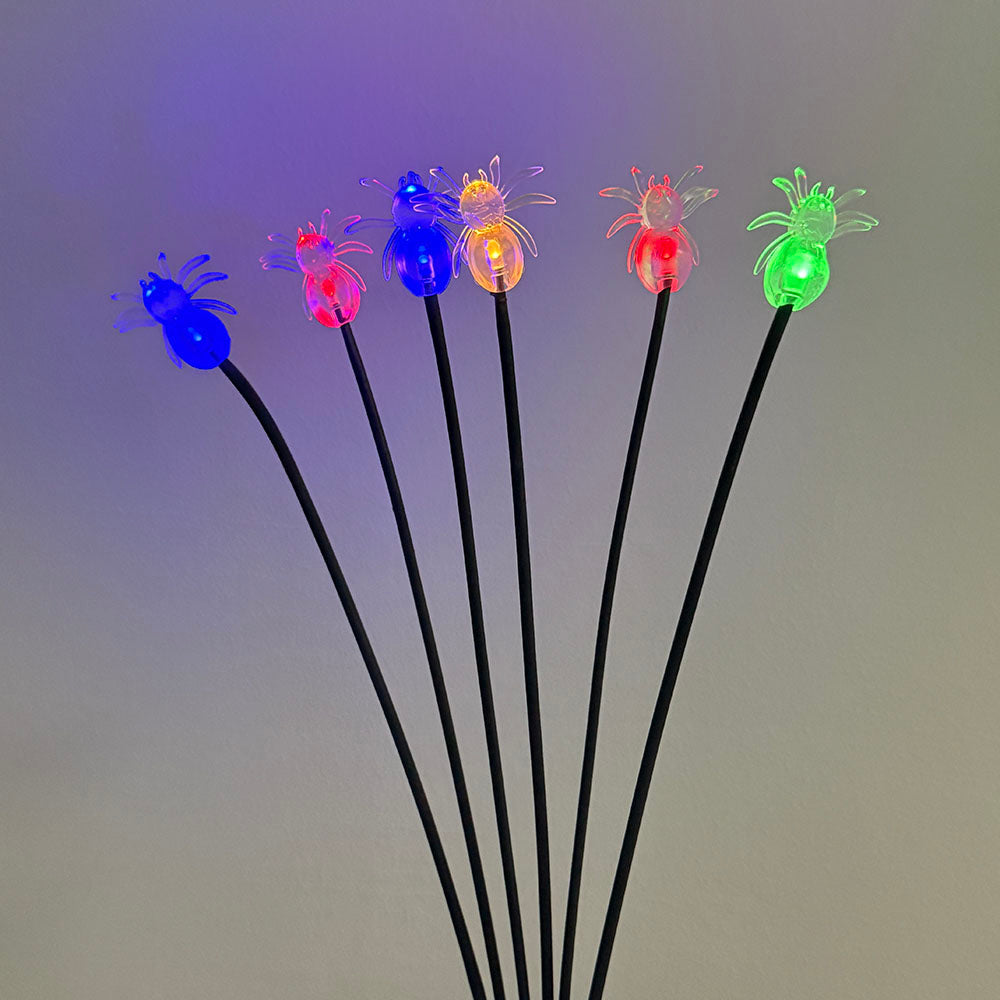 Solar Powered Spooky LED Spider Stake Lights - Weatherproof Halloween Pathway & Yard Lighting