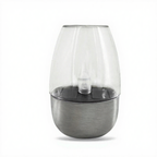 Solar Powered Stainless Steel Flickering LED Candle Light - Waterproof Outdoor Table Decor