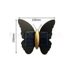 Solar Powered Up & Down Warm White LED Butterfly Wall Lights - Weatherproof Patio & Fence Lighting