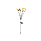 Solar Powered Warm White LED Crystal Bubble Firefly Stake Lights - Weatherproof Lawn & Pathway Lighting
