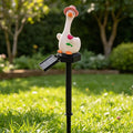 Solar Powered Warm White LED Duck Garden Stake Lights - Weatherproof Lawn & Flower Bed Lighting