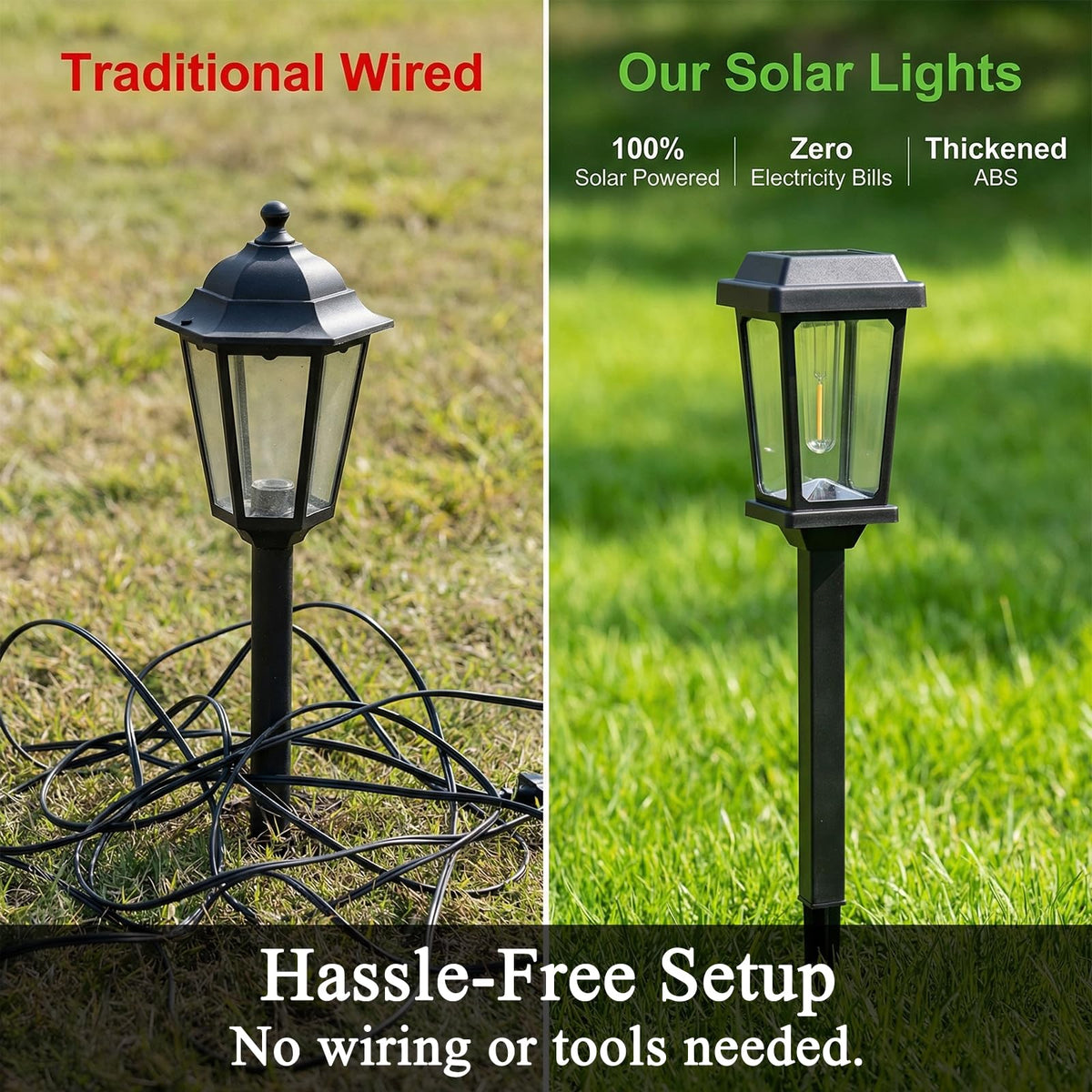 8-Pack 17-Inch Modern Solar Pathway Lights